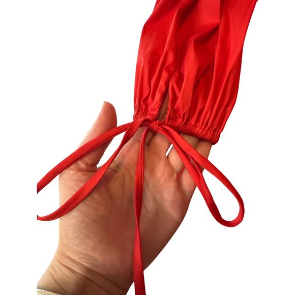 Caroline Constas Red Lena Wrap Ruffle High-Low Dress Size XS – $695 Retail - Picture 7 of 10